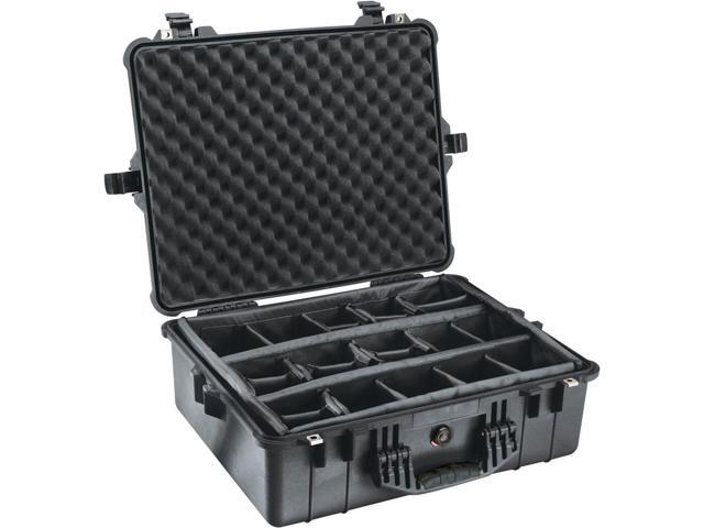 Pelican 1600 Watertight Hard Case with Dividers - Black