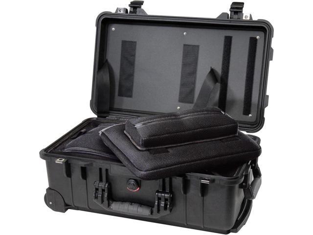 Pelican 1510LOC TSA Laptop Overnight Watertight Hard Case with Wheels, Black