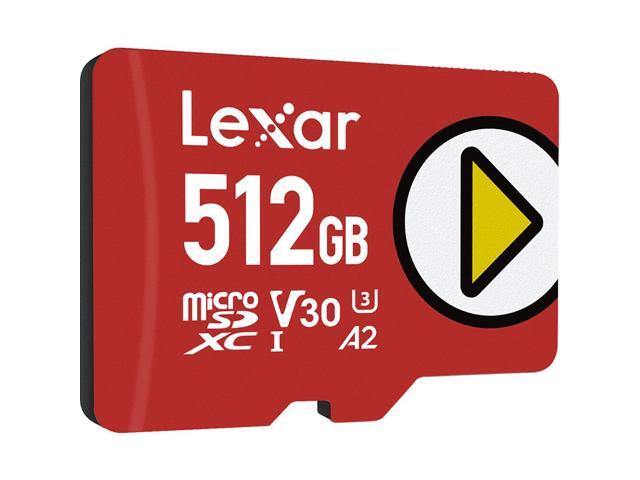 Lexar 512GB PLAY micro SD Card - Up to 205/140 MB/s - Expanded Storage for Nintendo-Switch 1, Gaming, Smartphones - UHS-I, C10, U3, V30, A2, Full...