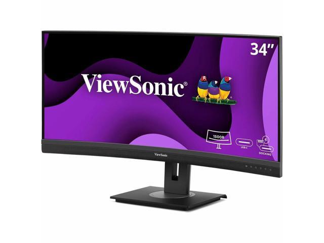 ViewSonic VG3456CA 34' 21:9 4K Ultra WQHD 100Hz USB-C Docking Curved IPS LED Monitor