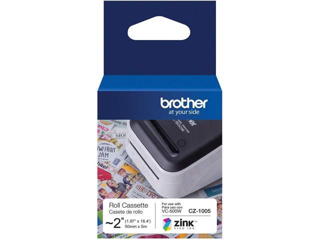 Brother CZ-1005 2'x16.4' Long Label Roll with Zink Zero Ink Technology
