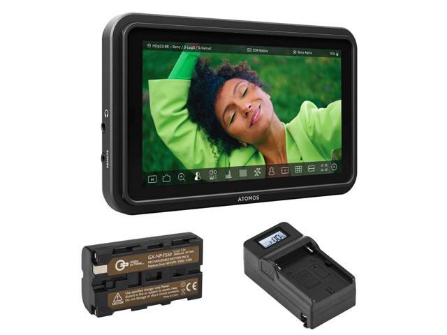 Atomos Shinobi 2 5' Touchscreen, 1500 nit, HDR Video & Photo Monitor, Bundle with NP-F550 Battery, Charger and Charger Plate