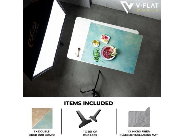 V-FLAT WORLD 30x40' Double Sided Duo Board Backdrop, Miami Sky/Sahara Sand