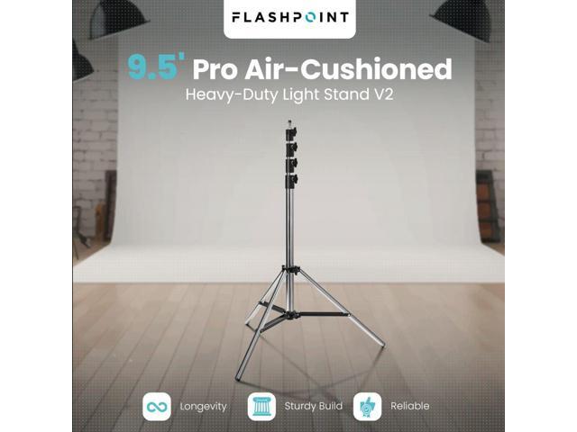 Flashpoint Pro Air-Cushioned Heavy-Duty Light Stand (Chrome, 9.5') #FP-S-9-SS-V2