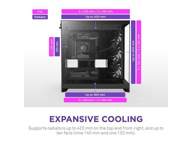 NZXT - H9 Flow 2025 ATX Mid-Tower Dual-Chamber PC Case - Black - image 11