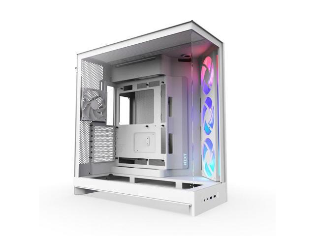 NZXT - H9 Flow RGB 2025 ATX Mid-Tower Dual-Chamber PC Case - White - image 9