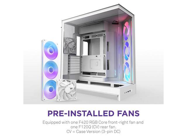 NZXT - H9 Flow RGB 2025 ATX Mid-Tower Dual-Chamber PC Case - White - image 11