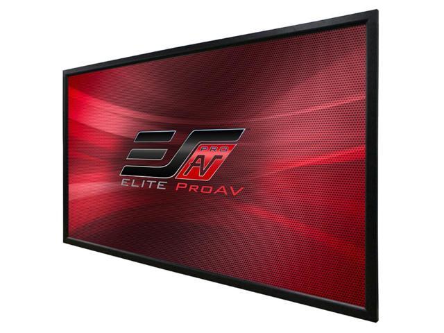 Elite Screens Pro Frame Series CineWhite 144' 16:10 4K Ultra HD Wall Mount Fixed Frame Projector Screen, Black