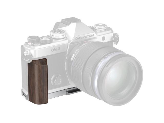 SmallRig L-Shaped Mount Plate with Wooden Handle for OM SYSTEM OM-3 Camera