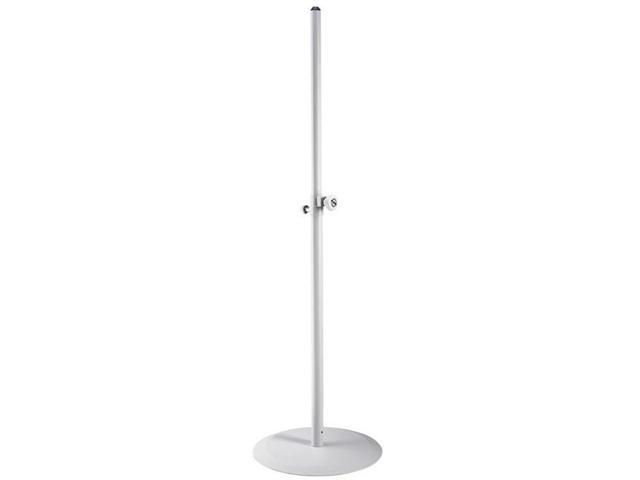 K & M 26735 Topline Speaker Stand, 43.30-71.26' Height Adjustment, Pure White