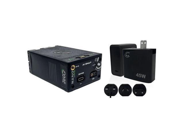 Core SWX NANO-C98MX M-Snap 98Wh Li-ion Canon BP-U Battery with Ring LED Gauge, Bundle with XPD-45 45W Universal USB-C PD Wall Charger