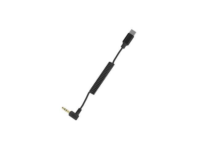 Comica CVM-D-UC II 24' 3.5mm TRS Male to USB-C Coiled Audio Adapter Cable with ADC Chip