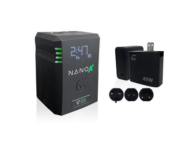Core SWX NANOX Micro 98 98Wh 14.8V 6600mAh SMART V-Mount Battery, Bundle with XPD-45 45W Universal USB-C PD Wall Charger