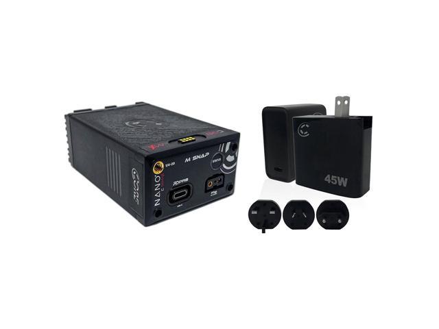 Core SWX NANO-C98MX M-Snap 98Wh Li-ion Canon BP-A Battery with Ring LED Gauge, Bundle with XPD-45 45W Universal USB-C PD Wall Charger