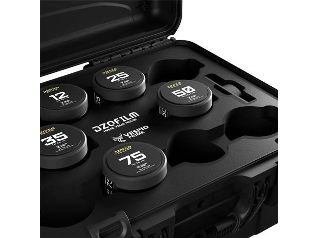 DZOFILM Vespid Prime Cinema 5-Lens Kit with 12mm T2.8 and 25mm, 35mm, 50mm, 75mm T2.1 Lens for PL & EF Mount