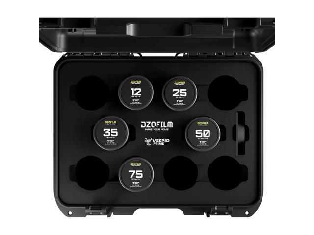 DZOFILM Vespid Prime Cinema 5-Lens Kit with 12mm T2.8 and 25mm, 35mm, 50mm, 75mm T2.1 Lens for PL & EF Mount
