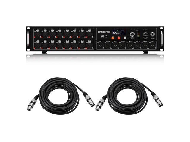 Midas DL16 16 Input and 8 Output Stage Box w/16 Midas Mic Preamps, w/XLR Cable