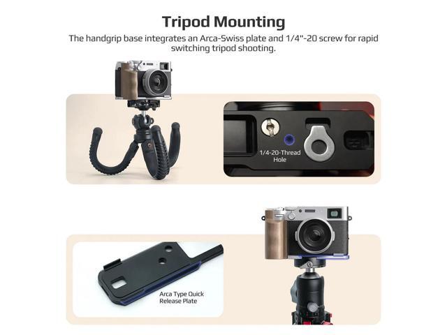 Freewell Wooden L-Bracket Handheld Grip for Fujifilm X100VI Camera, Silver