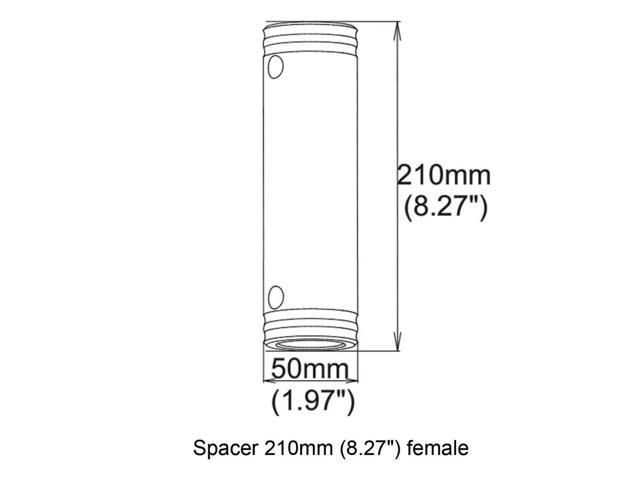 ProX XT-SPFF210 Spacer 210mm Female Coupler