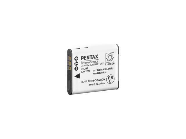 Pentax D-LI92 3.7V 925mAh Rechargeable Lithium-Ion Battery (2pcs)