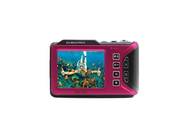 Minolta Minolta MN60WP Waterproof Dual Screen Digital Camera, Magenta