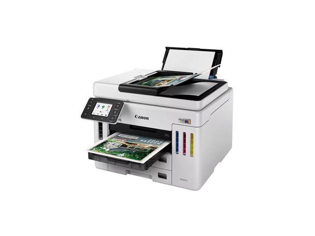 Canon - Megatank GX7120 Wireless All-In-One Supertank Inkjet Printer with Fax - White - image 4