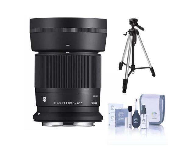 Sigma 30mm f/1.4 DC DN Contemporary Lens for Canon RF with tripod and cleaning kit