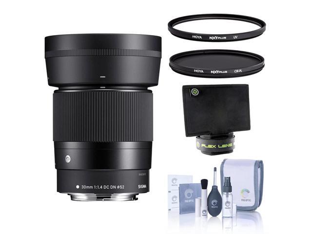 Sigma 30mm f/1.4 DC DN Contemporary Lens for Canon EF-M, Bundle w/Pro Filter Kit