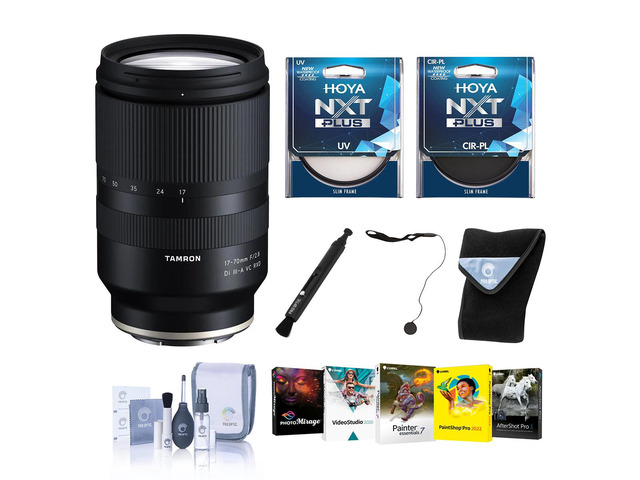 Tamron 17-70mm f/2.8 Di III-A VC RXD Lens for Sony E, Bundle with Pro Filter Kit