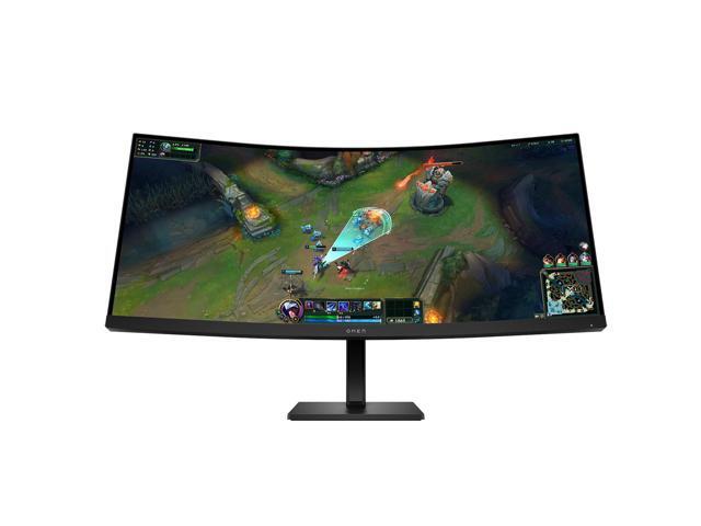 HP OMEN - 34" VA Curved WQHD 180Hz AMD FreeSync Premium Gaming Monitor with Adjustable Height (DisplayPort, HDMI) - Black - image 9