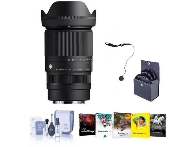 Sigma 16-300mm f/3.5-6.7 DC OS Contemporary Lens for L Mount, Bundle with 67mm Filter Kit, PC Software Kit, Cap Keeper and Cleaning Kit