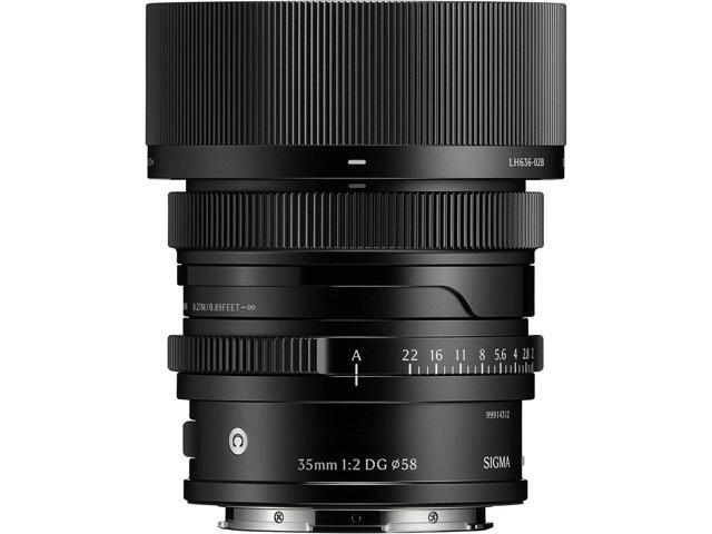 Sigma 35mm f/2 DG Contemporary Lens for L Mount, Black, Bundle with Software Kit, Cleaning Kit and Cap Keeper