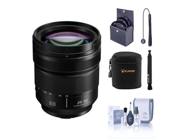 Panasonic LUMIX S 24-60mm f/2.8 Lens for L Mount, Bundle with 77mm Filter Kit, Lens Case, Cleaning Kit and Lens Cap Tether
