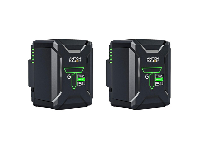 Anton Bauer Titon Micro 150 140Wh Gold Mount Battery, 2-Pack