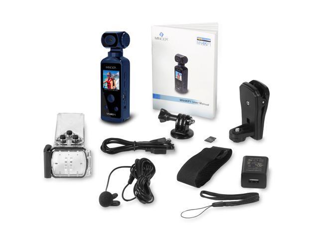Minolta MN4KP1 4K Ultra HD Wi-Fi Enabled Pocket Camcorder, Blue