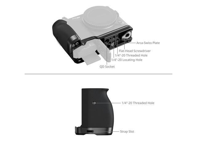 SmallRig L-Shaped Mount Plate with Silicone Handle for Nikon ZR Camera, Black