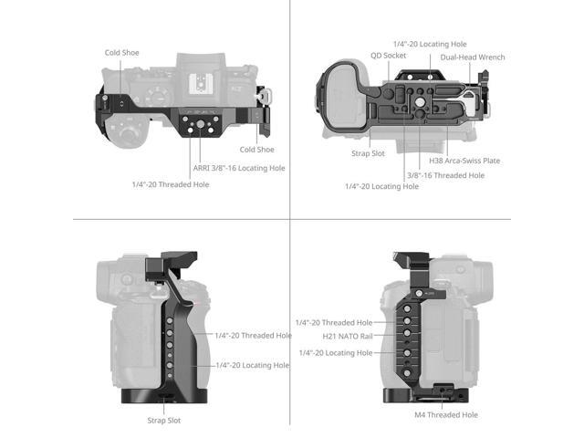 SmallRig Full Camera Cage for Nikon Z5, Z5II, Z6, Z6II, Z7, Z7II Cameras, Black
