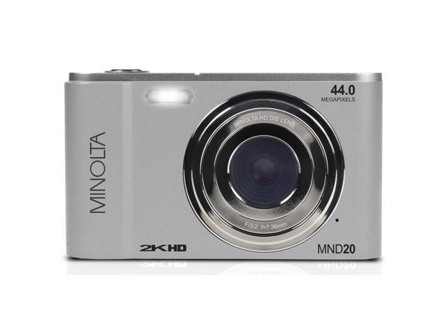 Minolta MND20 44 MP 2.7K Ultra HD Digital Camera (Silver)