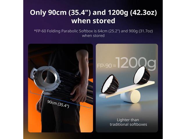 SmallRig FP-60 23.6x15.7' Quick-Setup Folding Parabolic Softbox with Bowens Mount