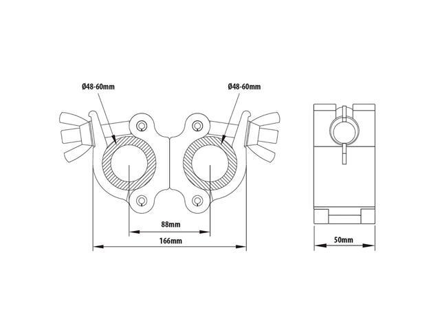 Kupo Mighty Half Swivel Coupler, Silver