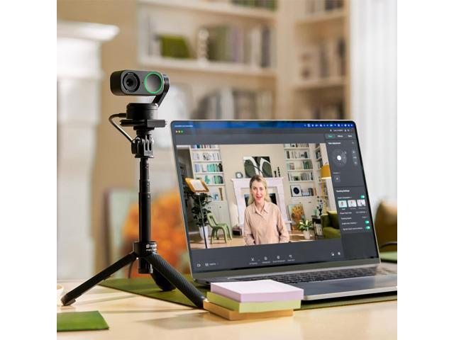 Insta360 Link 2 4K Ultra HD 2-Axis Gimbal AI-Powered Webcam and Wave Speakerphone Conferencing Kit