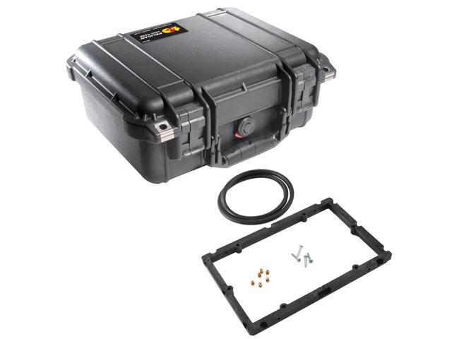 Pelican 1400 Watertight Hard Case, Bundle with 1400PF Special Application Panel Frame Kit, Black