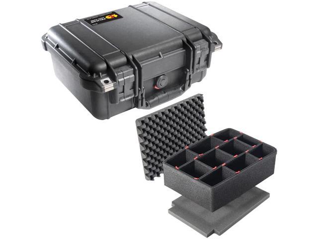 Pelican 1400 Watertight Hard Case, Bundle with TrekPak Foam Insert, Black