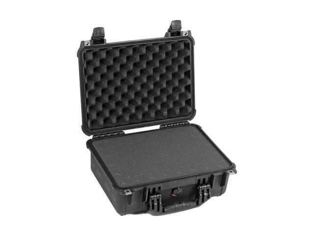 Pelican 1450 Watertight Hard Case with Foam Insert, Bundle with TrekPak Case Divider Kit, Black