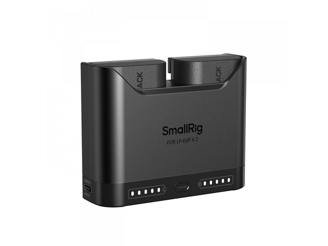 SmallRig 2x LP-E6P 18.1Wh 7.2V 2520mAh Camera Battery with Dual Charger