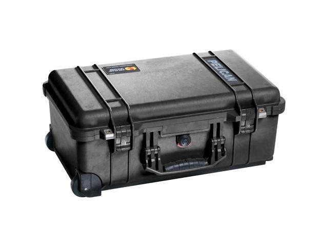 Pelican 1510TP Carry-On Case with TrekPak Divider System, Black with Pelican 1510mp molle panel lid organize