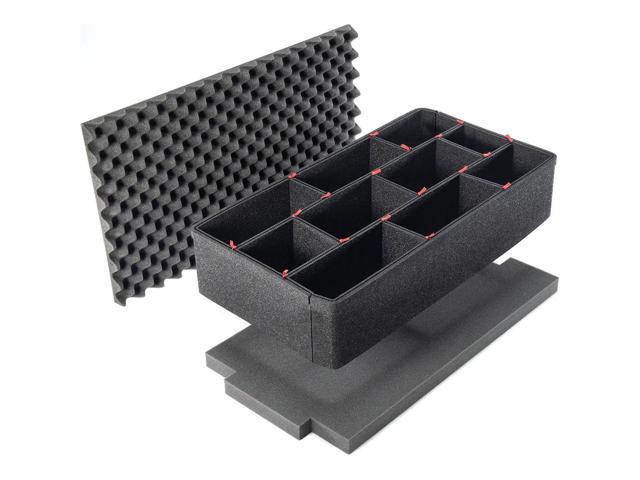 Pelican 1610 Watertight Hard Case with Cubed Foam & Wheels - Black with Trekpak custom insert f/ pelican 1610