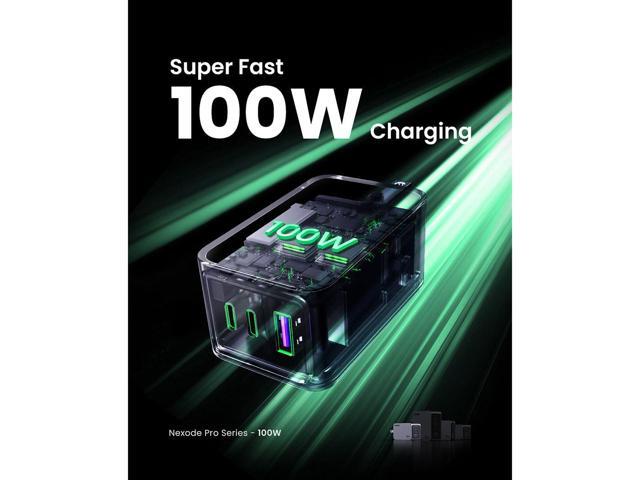 UGREEN - Nexoede Pro 100W USB-C Charger Set, PPS 3-Port Compact Foldable GaN Charger for MacBook Pro/Air, iPad, iPhone Series - Space Gray - image 5