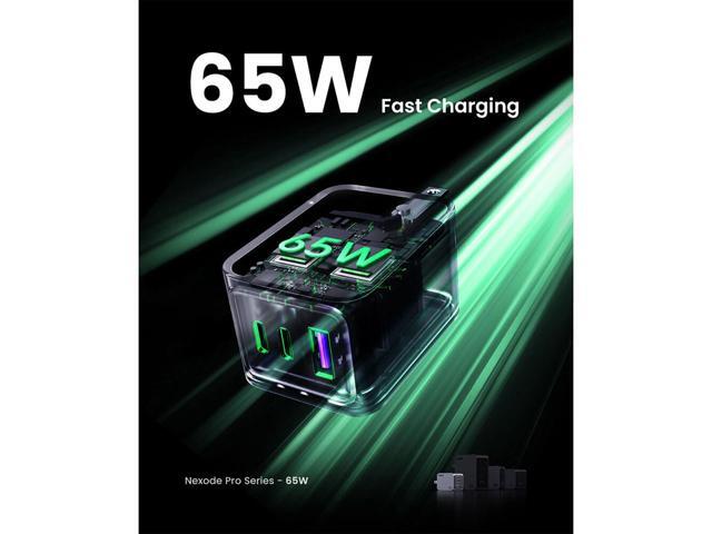 UGREEN - Nexoede Pro 65W USB-C Charger Set, PPS 3-Port Compact Foldable GaN Charger for MacBook Pro/Air, iPad, iPhone Series - Space Gray - image 3