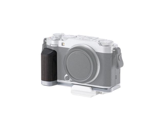 Tilta L-Bracket Mounting Baseplate with Wooden Grip for Fujifilm X-M5 Camera, Silver